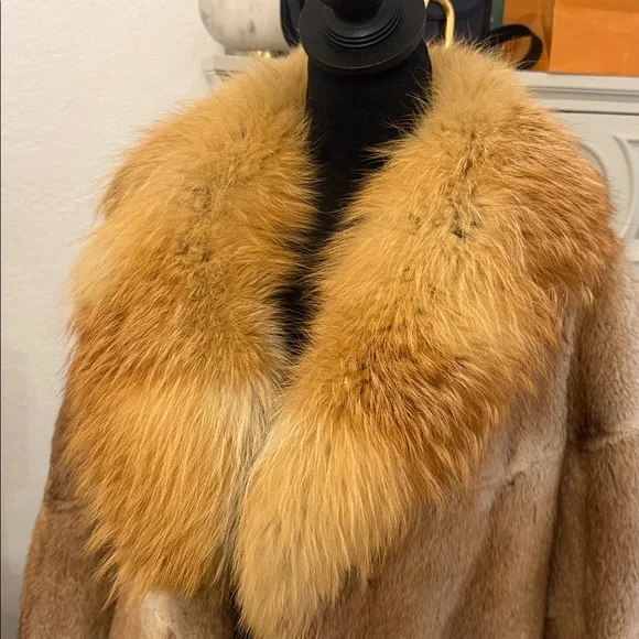 Real fur coat thick fox fur collar - Picture 7 of 10